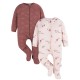 Gerber Baby Girl Sleep ´N Play Footed Cotton Pajamas 2-Pack - Pink 