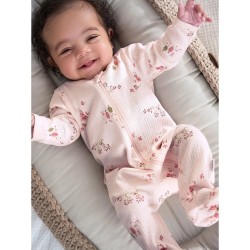 Gerber Baby Girl Sleep ´N Play Footed Cotton Pajamas 2-Pack - Pink  Gerber Baby Girl Sleep ´N Play Footed Cotton Pajamas 2-Pack - Pink