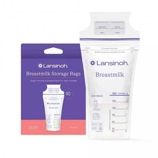 Lansinoh Breast milk Storage Bags - 50 count 