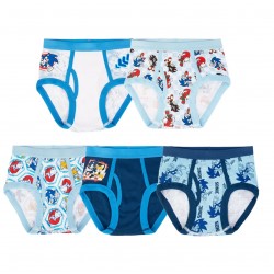 Sonic The Hedgehog Boys Cotton Brief Character Underwear 5-Pack Size 4-8