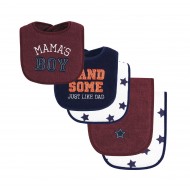 Hudson Baby Bib and Burp Cloth Set 5-in-1 Mamas Boy Hudson Baby Bib and Burp Cloth Set 5-in-1 Mamas Boy