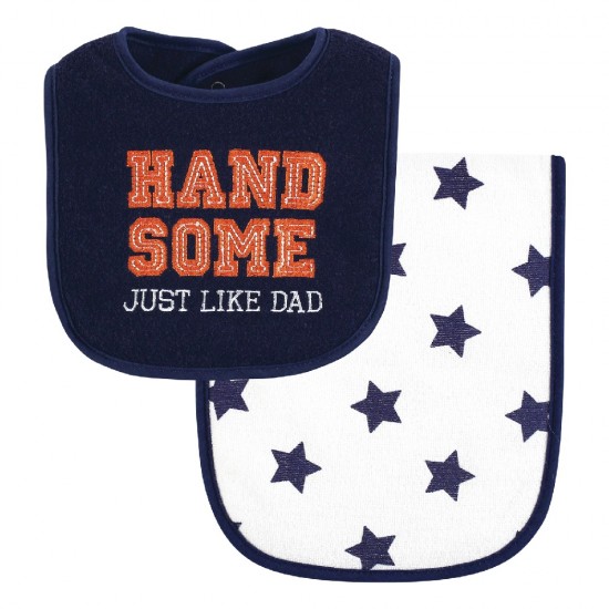 Hudson Baby Bib and Burp Cloth Set 5-in-1 Mamas Boy Hudson Baby Bib and Burp Cloth Set 5-in-1 Mamas Boy