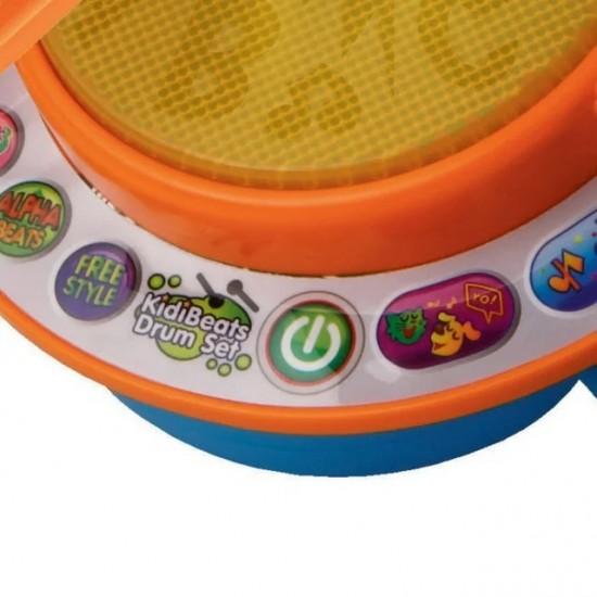 VTech KidiBeats Kids Drum Set, Orange Educational Musical Toy VTech KidiBeats Kids Drum Set, Orange Educational Musical Toy