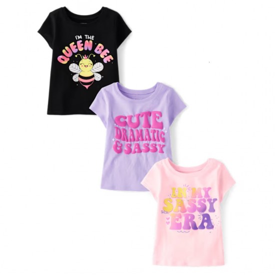 Baby & Toddler Girls Sassy Graphic Tee 3-Pack