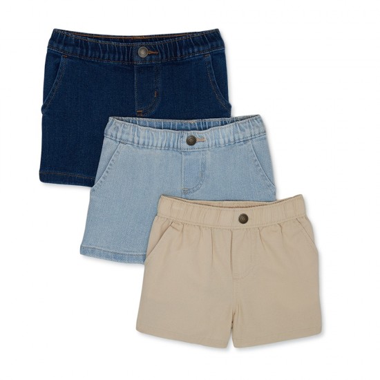Garanimals Baby Boy Woven & Denim Shorts 3-Pack Garanimals Baby Boy Woven & Denim Shorts 3-Pack