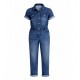 Jordache Girls Short-Sleeve Denim Coveralls – Stylish Denim Jumpsuit (Sizes 4–18)