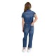 Jordache Girls Short-Sleeve Denim Coveralls – Stylish Denim Jumpsuit (Sizes 4–18)