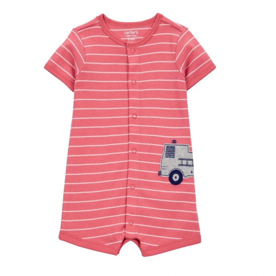 Carter’s Child of Mine Baby Boy Fire Truck 1-Piece Romper