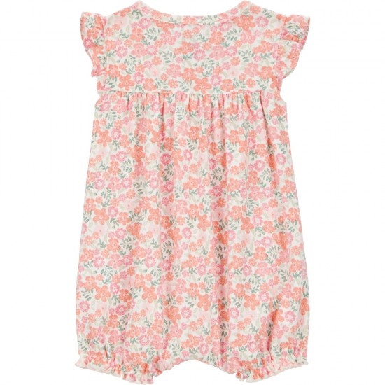 Carter’s Child of Mine Baby Girl Floral Flutter Sleeve Romper