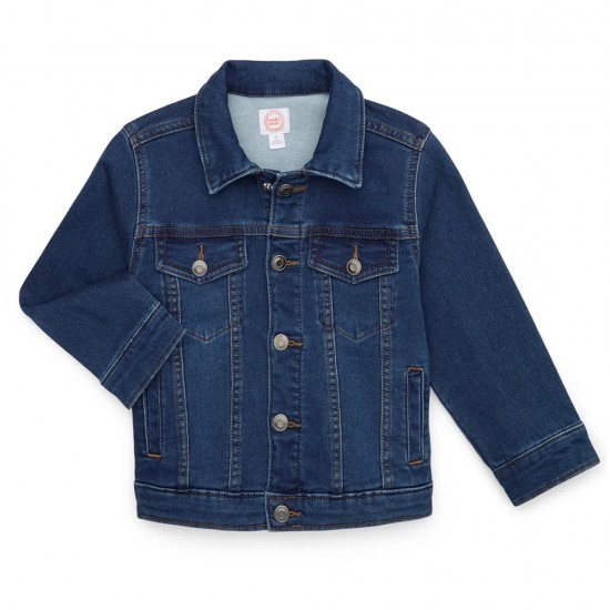 Classic Denim Jacket for Toddler Boys (Dark Blue Wash)