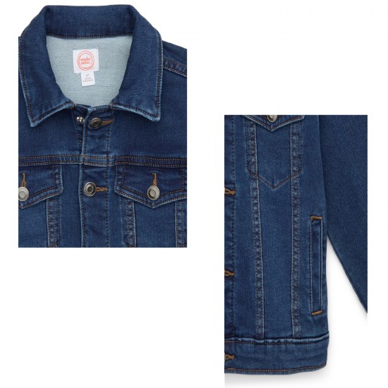 Classic Denim Jacket for Toddler Boys (Dark Blue Wash)