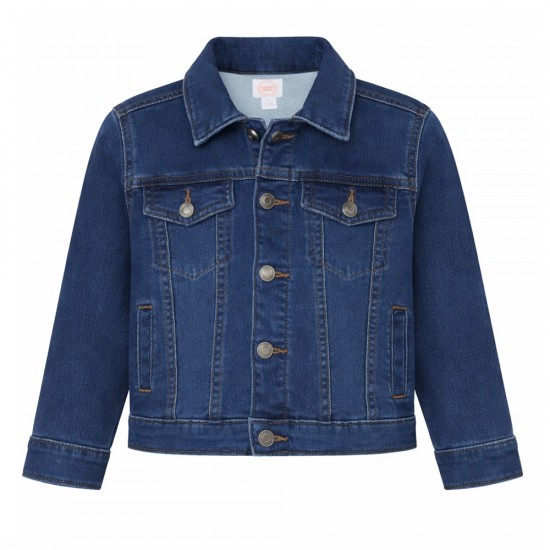 Classic Denim Jacket for Toddler Boys (Dark Blue Wash)