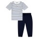 Toddler Boys 2-Piece Jogger Set - Striped Henley