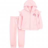 Carter’s Child of Mine Girls 2-Piece Hoodie & Jogger Set (Pink)