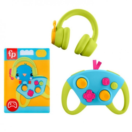 Fisher-Price Level-Up Little Gamer Gift Set – 3-Piece Baby Rattle & Teething Toys