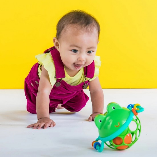 Oball Jingle & Shake Pal Frog Rattle – Easy-Grip Baby Toy (0+ Months)