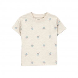 Carter's Baby Boys 2-Piece Shortall Set – Sunset Print Tee & Sleeveless Outfit