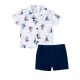 Baby Essential Baby Boys Nautical Shirt & Shorts Set – 2-Piece Cotton Outfit