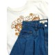Jessica Simpson Girls Tee & Denim Skirt Set – 2-Piece Outfit Set
