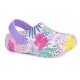 Rugged Shark Girls Floral Clogs – Lightweight EVA Slip-On Sandals with Heel Strap