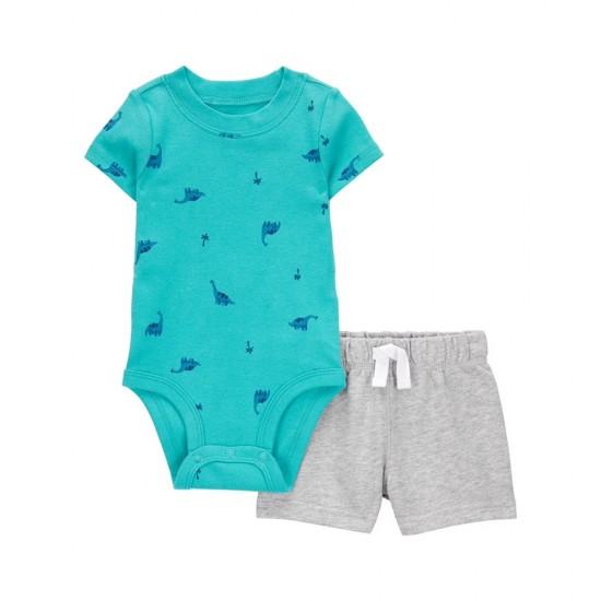 Carter’s Baby Boys 3-Piece Shorts Outfit Set – Bodysuit, Tee & Shorts