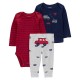 Carter’s Baby Boys 3-Piece Bodysuit & Pants Set – Truck Cars 