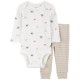 Carter’s Baby Boys 3-Piece Bodysuit & Pants Set – Farm Animals 