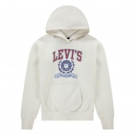 Levi’s Girls Varsity Pullover Hoodie – Soft Fleece Casual Sweatshirt - White
