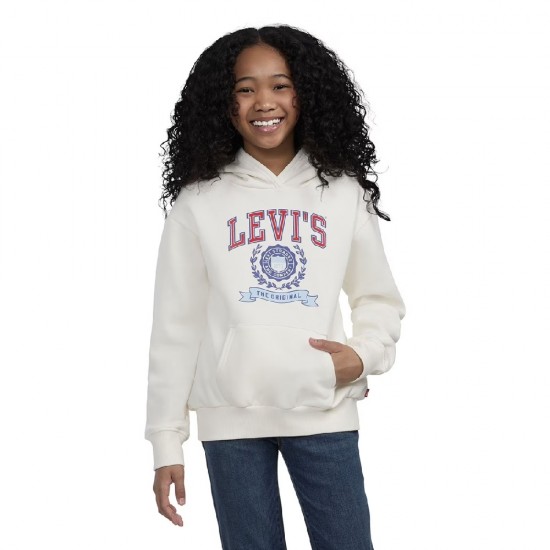Levi’s Girls Varsity Pullover Hoodie – Soft Fleece Casual Sweatshirt