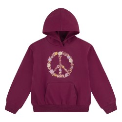 Levi’s Girls Varsity Pullover Hoodie – Soft Fleece Casual Sweatshirt - Burgundy