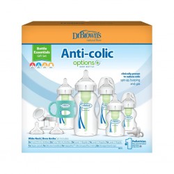 Dr. Brown’s Options+ Wide-Neck Bottle Essentials Gift Set – Anti-Colic Baby Feeding Kit