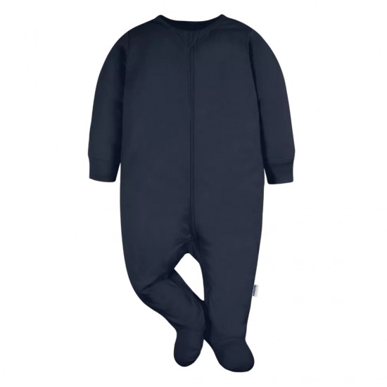 Gerber Baby 3-Pack Tonal Sleep ‘N Play Cotton Footed Pajamas with Zipper - Blue