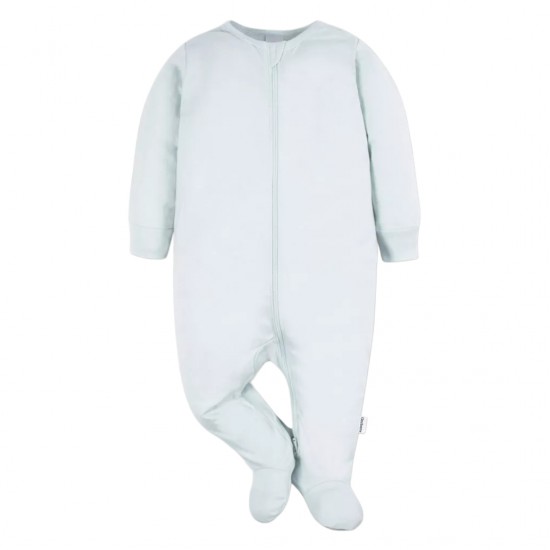 Gerber Baby 3-Pack Tonal Sleep ‘N Play Cotton Footed Pajamas with Zipper - Blue