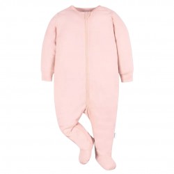 Gerber Baby 3-Pack Tonal Sleep ‘N Play Cotton Footed Pajamas with Zipper - Pink 