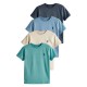 NEXT Boys Plain Tee 4-Pack – Blue and Green Short Sleeve T-Shirts
