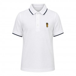 NEXT Boys Core Polo Shirt – Classic Button-Front Cotton Polo Tee - White 