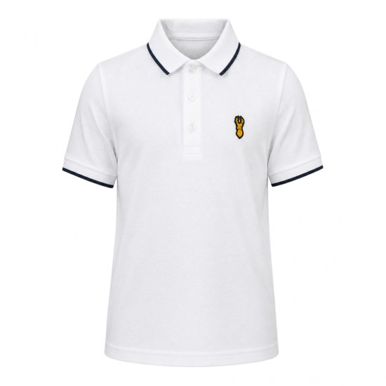 NEXT Boys Core Polo Shirt – Classic Button-Front Cotton Polo Tee - White 