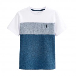 NEXT Boys Color Block Cotton T-Shirt – Soft Casual Everyday Tee