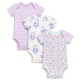 Carter’s Just One You Baby Girls 3-Pack Bodysuits (Floral & Lilac Stripe)