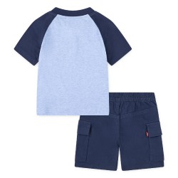 Levi’s Boys Raglan Henley Tee & Cargo Shorts Set (2-Piece Outfit)