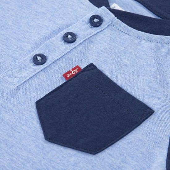 Levi’s Boys Raglan Henley Tee & Cargo Shorts Set (2-Piece Outfit)