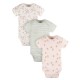 Gerber Onesies Baby Girl 3-Pack Short Sleeve Bodysuits (100% Cotton)