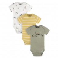 Gerber Onesies Baby Boy 3-Pack Short Sleeve Bodysuits (100% Cotton) Gerber Onesies Baby Boy 3-Pack Short Sleeve Bodysuits (100% Cotton)