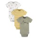 Gerber Onesies Baby Boy 3-Pack Short Sleeve Bodysuits (100% Cotton)
