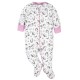 Gerber Onesies Baby Girl Sleep ‘N Play 2-Pack (100% Cotton Zip Front)
