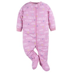 Gerber Onesies Baby Girl Sleep ‘N Play 2-Pack (100% Cotton Zip Front) Gerber Onesies Baby Girl Sleep ‘N Play 2-Pack (100% Cotton Zip Front)