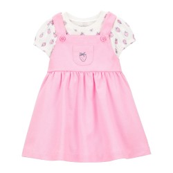 Carter’s Child of Mine Baby Girl Skirtall & T-Shirt Set (2-Piece Strawberry Outfit)