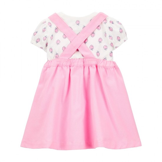 Carter’s Child of Mine Baby Girl Skirtall & T-Shirt Set (2-Piece Strawberry Outfit)