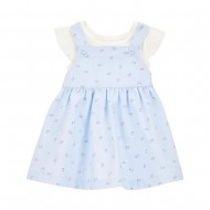 Carter’s Child of Mine Baby Girl Floral Skirtall & T-Shirt Set (Blue 2-Piece Outfit)