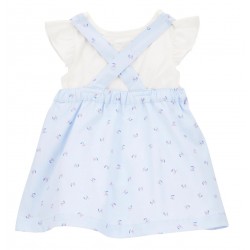 Carter’s Child of Mine Baby Girl Floral Skirtall & T-Shirt Set (Blue 2-Piece Outfit)
